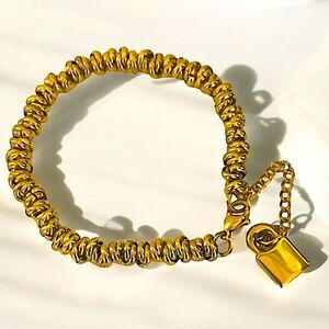 Gold Stainless Steel Chain Link Bracelet